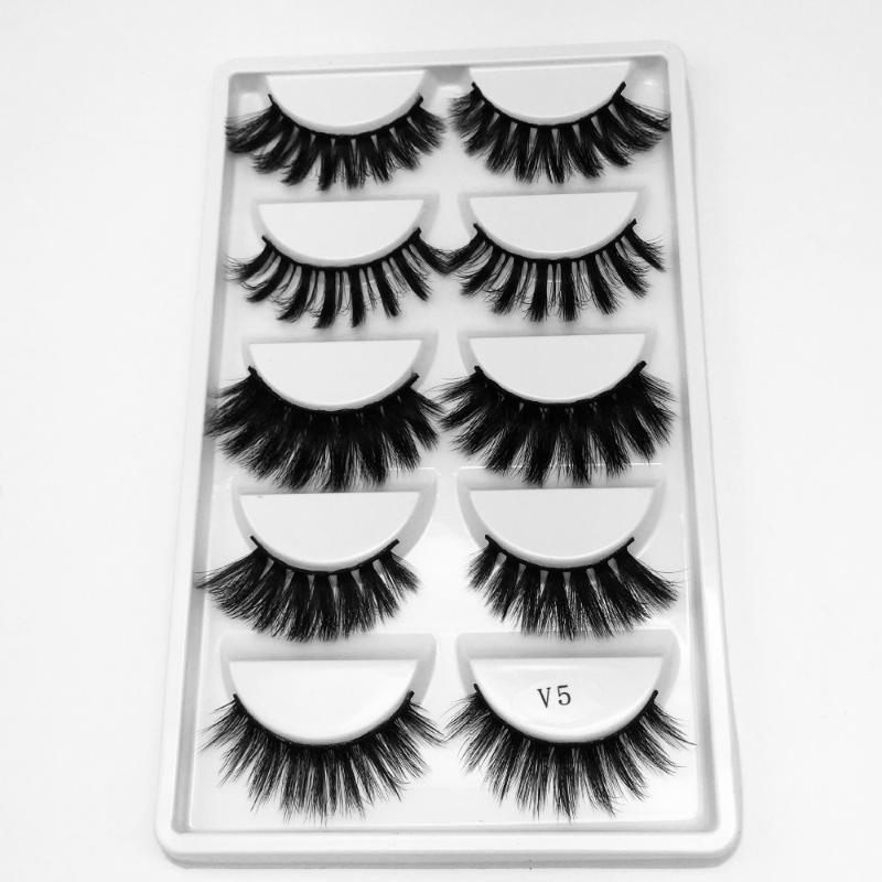 

3D mink lashes mix false eyelashes 5 pairs natural mink eyelashes makeup eyelash Extension Fake eye lashes long thick handmade