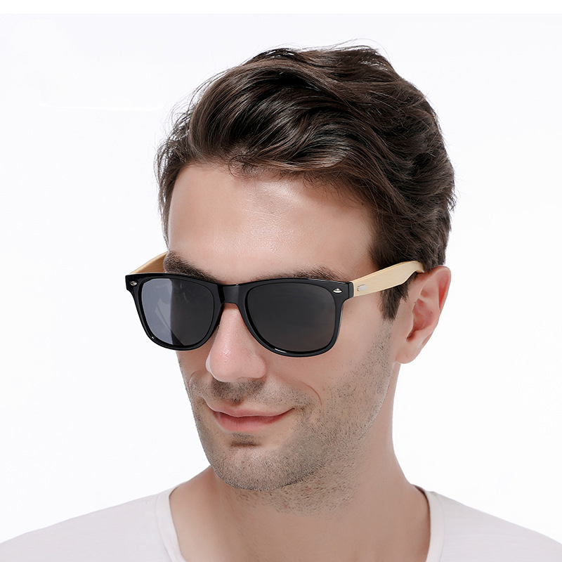 Hdcrafter Retro Polarized Prescription Sunglasses Men Women Bamboo Wood