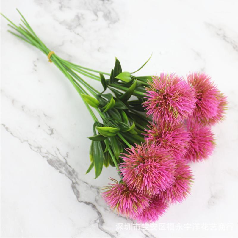 

10 Pcs DIY Dandelion Bouquet Artificial Flower Decor for Home Wedding Holding Flower Bouquet Plastic Fake Monden Hot O111, Pink