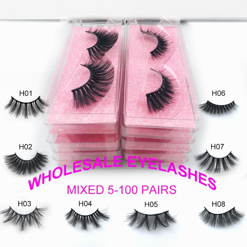

5/10/20/30/50/100 pairs eyelashes natural long 3d mink lashes wholesale false eyelashes makeup mink eyelash extensions