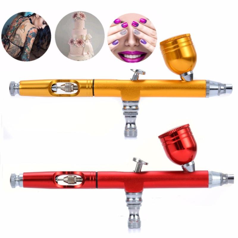

1pc Mayitr Airbrush Tool Dual Action Gravity Feed 0.3mm Nozzle Spray Airbrush Nail Art Paint Tattoo Tool With Wrench Straw
