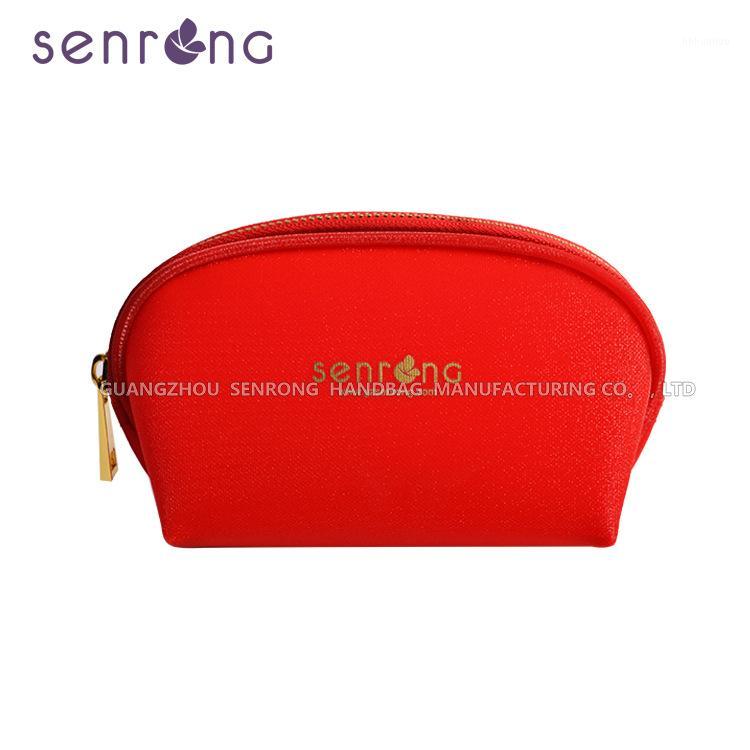 

2020 new Korean version Korean fashion cosmetic bag clutch bag starry solid color waterproof shell storage cosmetic1, Red