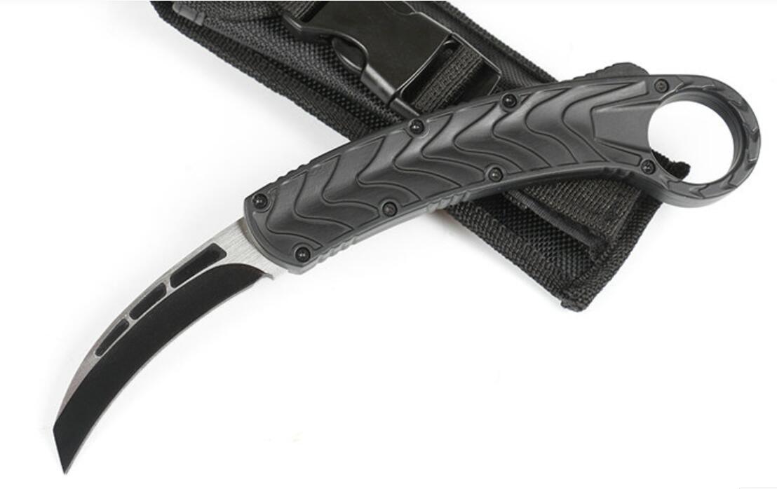 

MT Karambit automatic bird claw knife 5CR15MOV blade Zinc aluminum alloy handle double action outdoor camping EDC survival AUTO knife