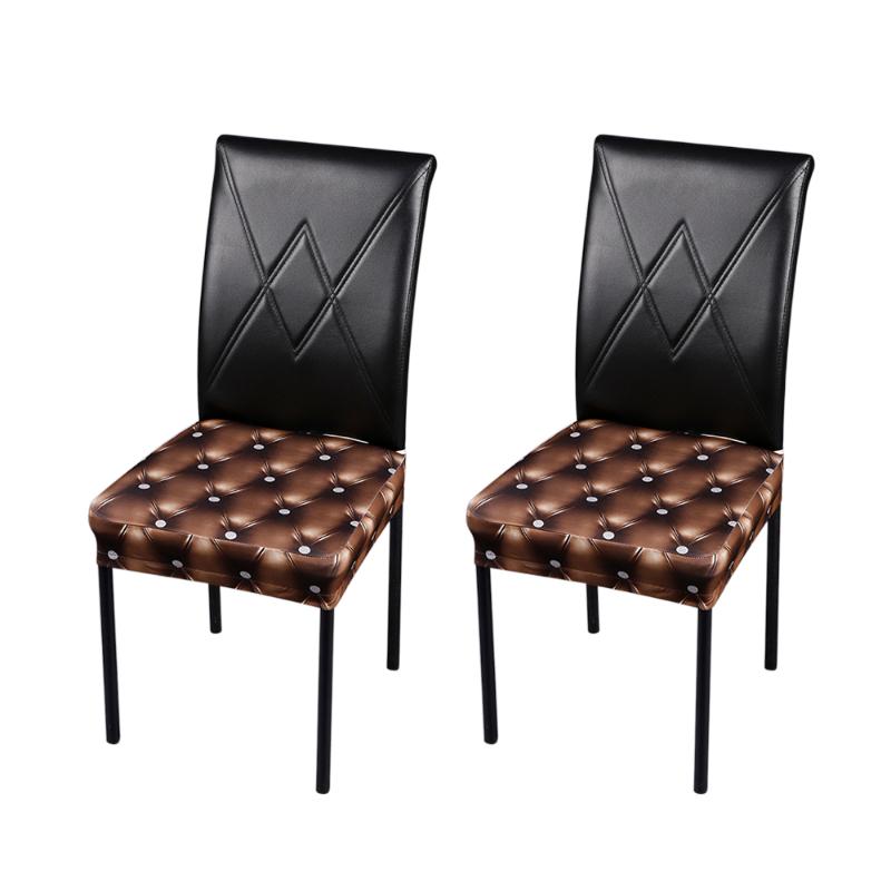 

2pcs 3D Printing Chair Cover Spandex Stretchable Dining Chair Seat Covers Ceremony Slipcovers Wedding Events Decoration