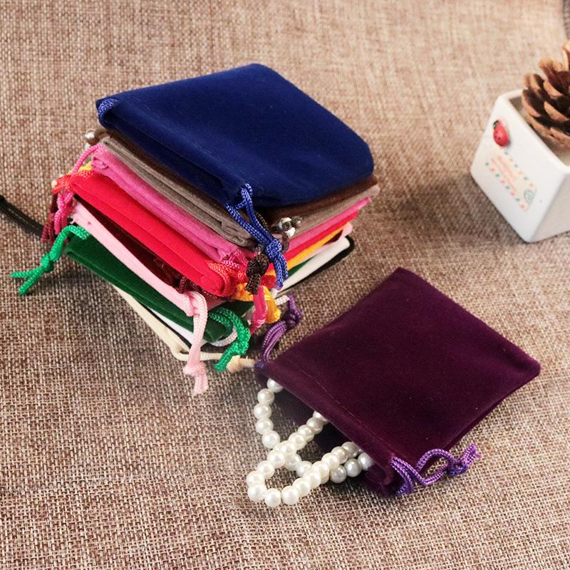 

Jewelry Pouches, Bags 500pcs/Lot 17x23cm 20x30cm Black/Red Velvet Gift For Packaging 2021 Drawstring Wholesale