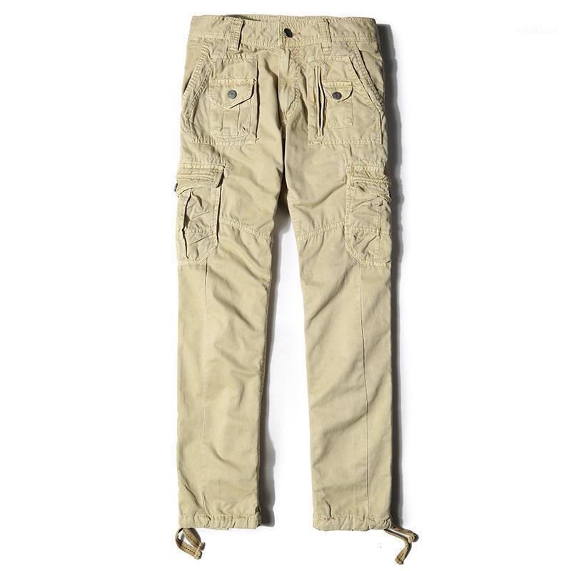 

Muiti-Pockets Men's Overalls Pants Outdoor Travel Camping Climbing Fishing Sports Riding Male Pure Cotton Tactics Long Trousers1, Army green