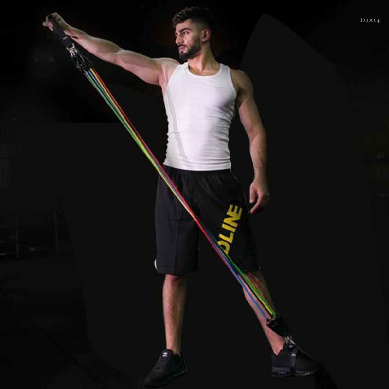 

11-piece Resistance Set can Carry Up to 100 Pounds of Resistance Training, Suitable for Family Training1, Red