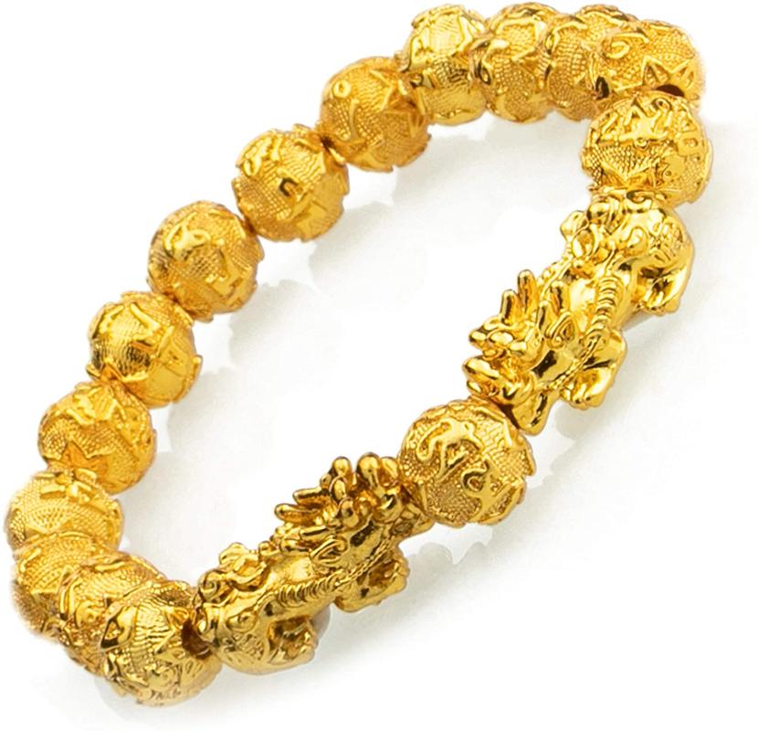 

Charm Bracelets Fengshui Prosperity Bracelet 12mm Natural Bead Single Pi Xiu / Yao Attract Wealth Health And Good Luck Wrist Chain