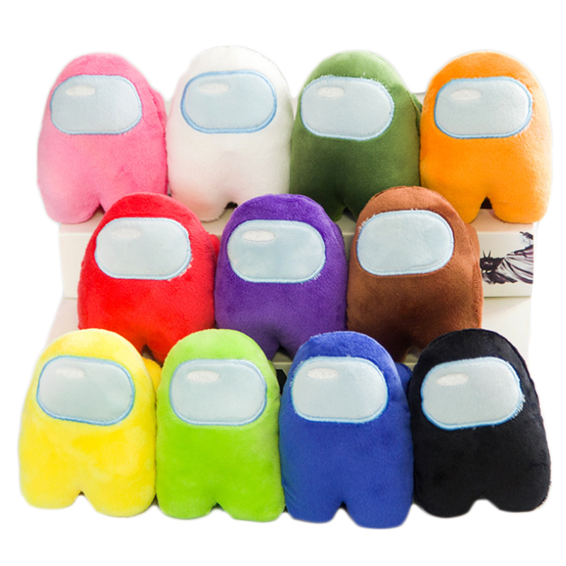 

10cm Among Us Plush Toys For Kids Anime Animal Game Colorful Stuffed Doll Kawaii Figure Peluche Baby Children Toy Gift, Sky blue