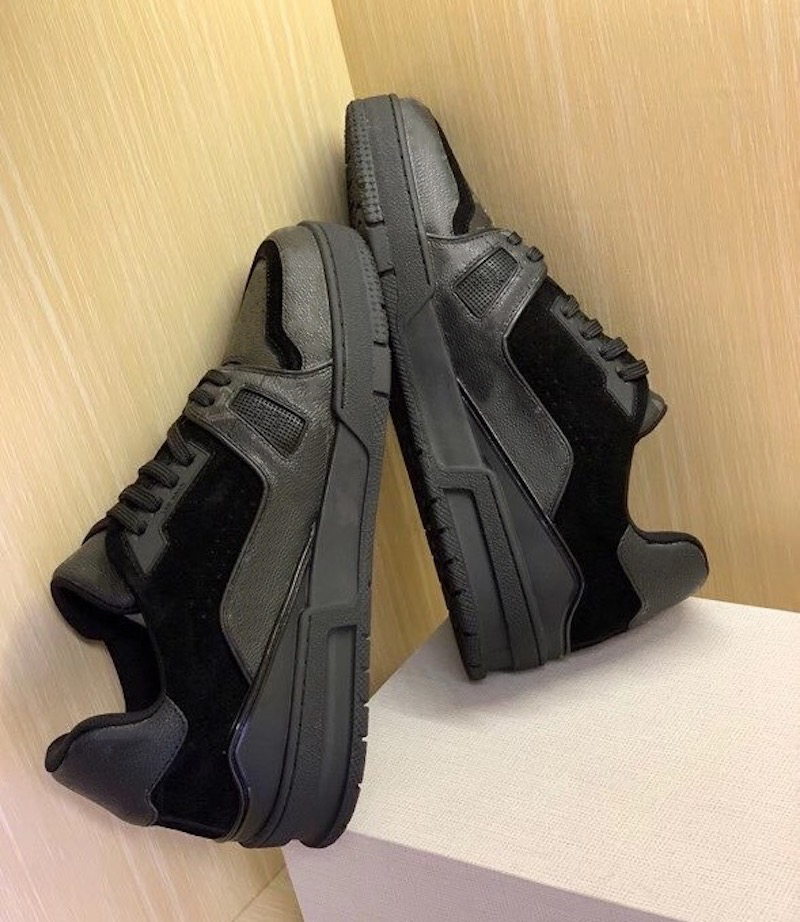 

2021 Mens Designer Trainer Sneaker Calfskin Leather Vintage sneakers Platform Trainers Rubber outsole shoes with box TOP quality 268, Color 15