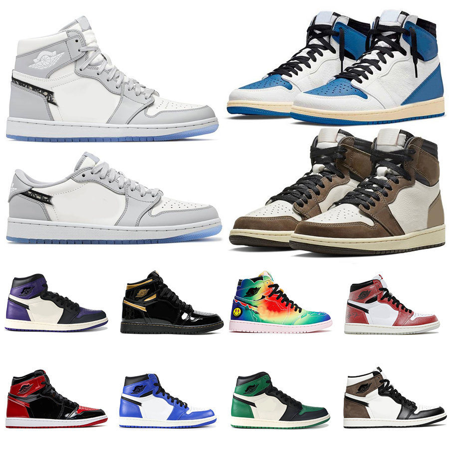 

FRAGMENT x 1 Travis Scotts 1s Shoes Man Retro Authentic Sneakers PATENT Bred Gold Chicago Union Not For Resale Royal Blue Court Pulple Pine Green Dark Mocha 36-47.5, Don't order this option