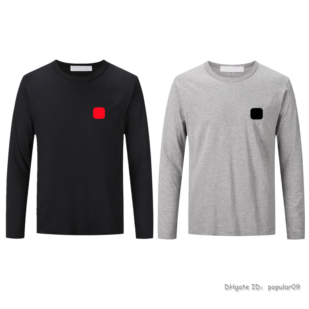 

High Long Sleeve Cotton Play Men's Quality T-Shirts Sweatshirt Commes Red Heart Des Hip Hop Garcons Men Streetwear Causal Base Shirt Mens, White