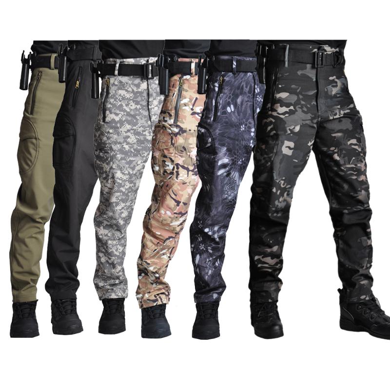 

Hiking Aiesoft Trousers Tactical Pants Men Outdoor Sports Plus Size Waterproof Outdoor Pants Camping Climb Run Trousers, Black