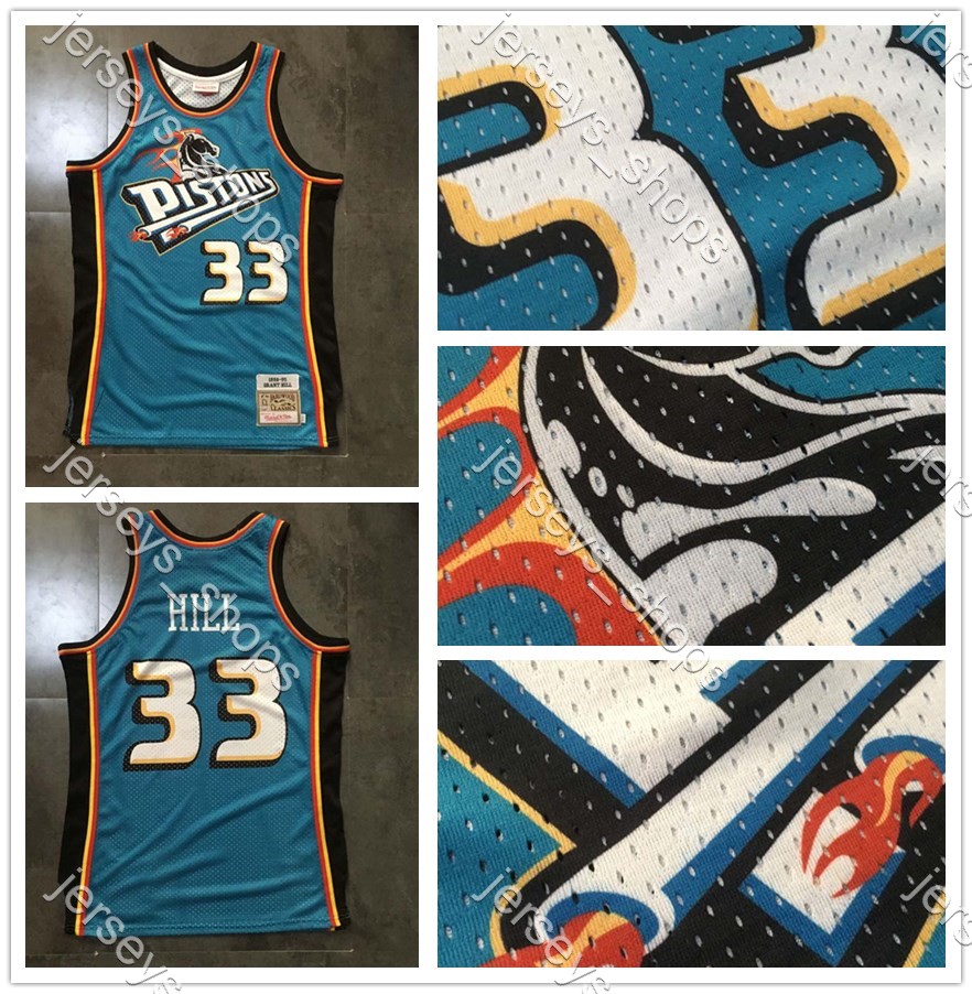 

Mens Throwback Detroit Pistons Jerseys Grant Hill 33 Green Mitchell & Ness Stitched Hardwoods Classics Jerseys camisetas, Like pics