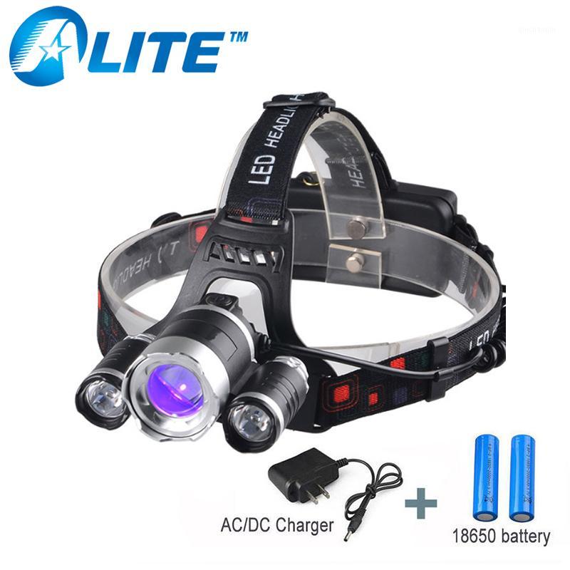 

TMWT Ultraviolet Headlamp Amber Detector 18650 Rechargeable White & 390nm Uv Led Zoom Headlight for Camping & Hiking1