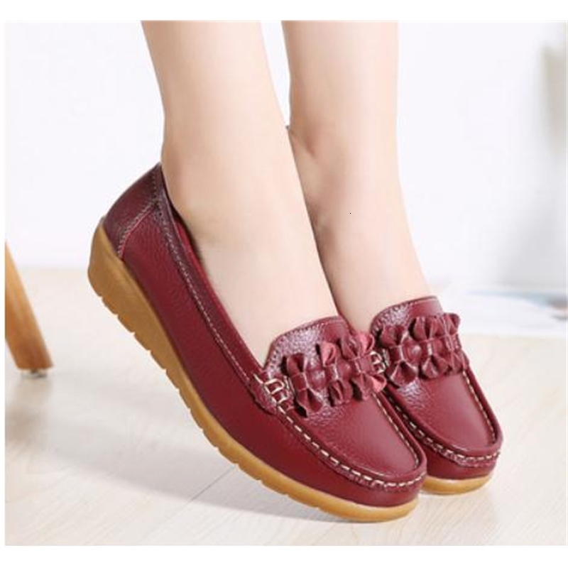 

2021 Women's Shoes in Spring and Autumn New Style Slope Heel Round Head @77 HY1P, Red