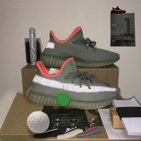 

2021 Quality Tail Light Kanye West V2 Running Shoes Cinder Black Static Reflective Men Women Sports Sneakers Ash pearl Trainers Accessorie, Box