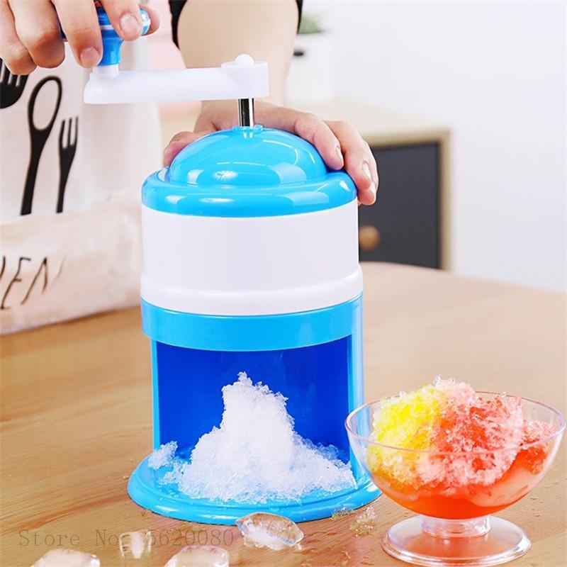 

Household Stainless Steel Handhold Manual Ice Crusher Hand Shaved Ice Machine For Shaved Snow Cones Slushies1