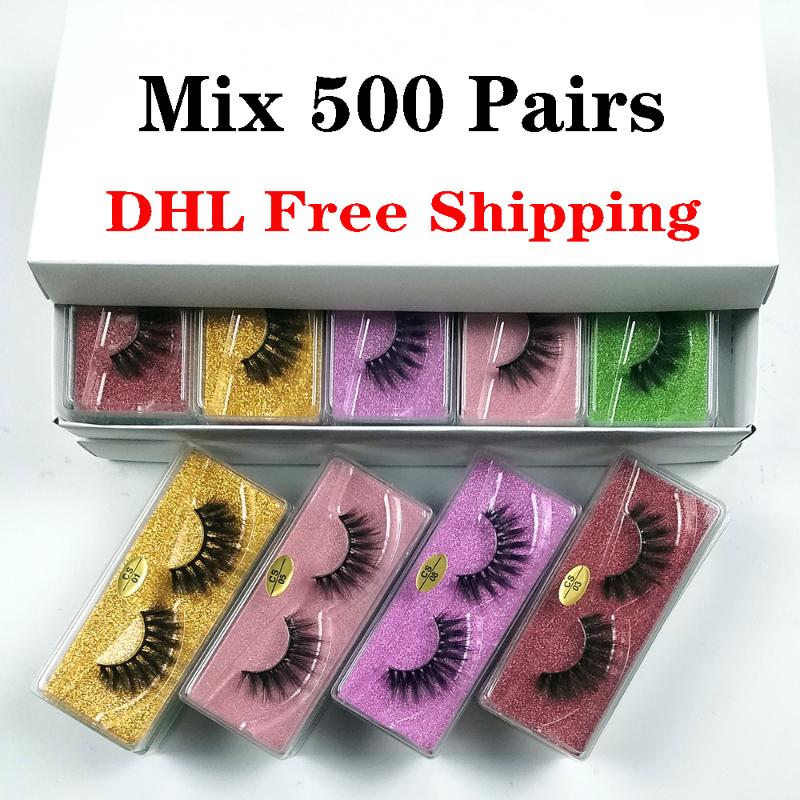 

Wholesale Mink Lashes 100/300/500 Pairs False Eyelashes Thick Strip Mink Lashes Makeup Dramatic Long Eyelashes Pack In Bulk