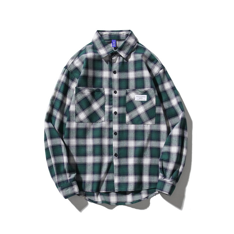 

2021 Casual Brand Men's Plaid Shirts Long Sleeves New Spring Autumn Oversize M-5xl Dxrw, C775 1