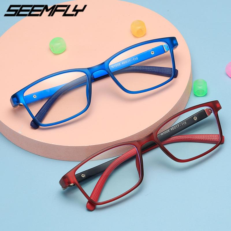 

Seemfly Anti Blue Light Kids Glasses Children Square Frame Eyewear Boys Girls Computer Goggle Clear Lens Eyeglasses Unisex 2021