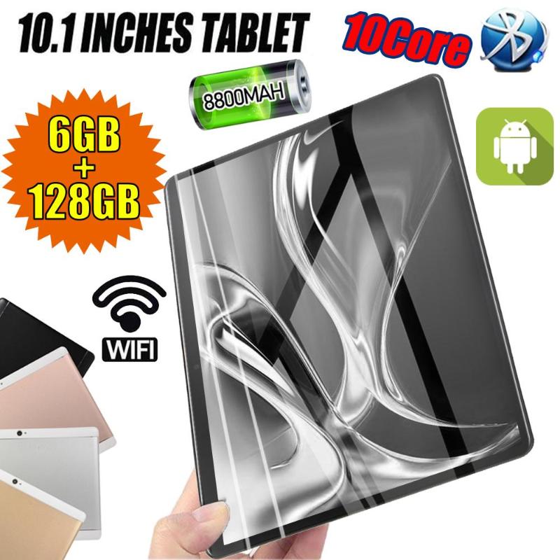 

2020 New Google Tablet PC 10 inch 6G RAM 128GB ROM 4G LTE Android 8.0 10 Core Tempered tablets Dual sim WiFi GPS 10.1GPS tablet, Black