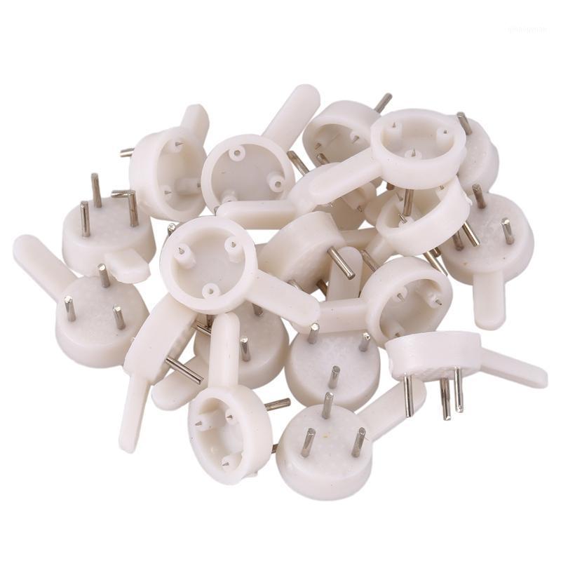 

Promotion! 20 pcs plastic heavy wall picture frame hooks hangers 3-pin small white1