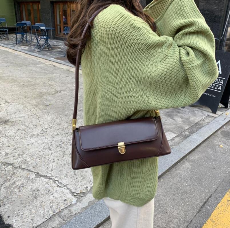 

French design retro portable underarm bag French stick simple and versatile shoulder bag 2021 new trend, 01