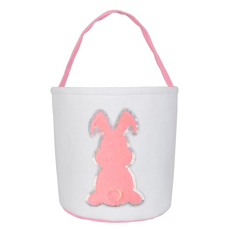 

30pcs/lot high quality 2020 Easter decoration kids egg hunting easter bucket tote bag canvas basket