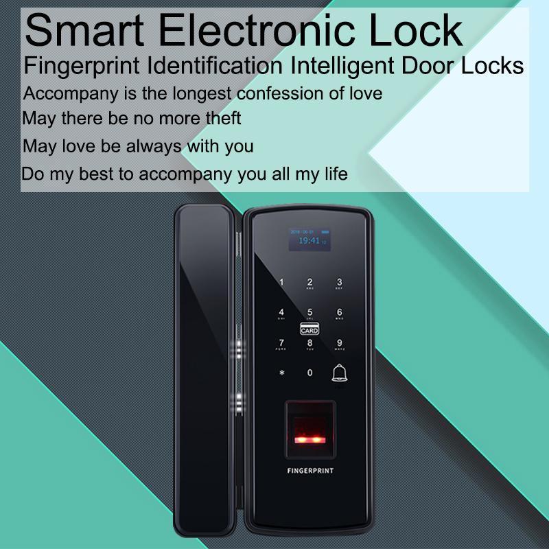 

Eseye Biometric Fingerprint Door Lock For Office Glass Door Lock Keyless With Touch Keypad Card Password Intelligent Smart1