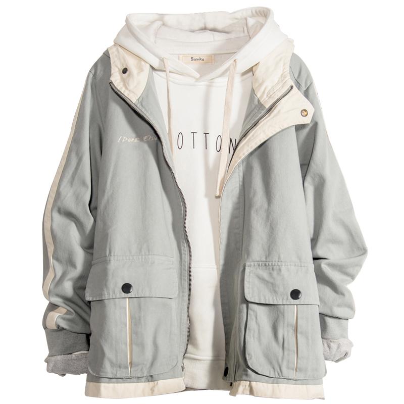 

Men Winter Waterproof Windbreaker mens Jackets men fall jacket Mens Bomber Jackets gentleman Coats hip hop clothes 2020 II50NSJK, Gray