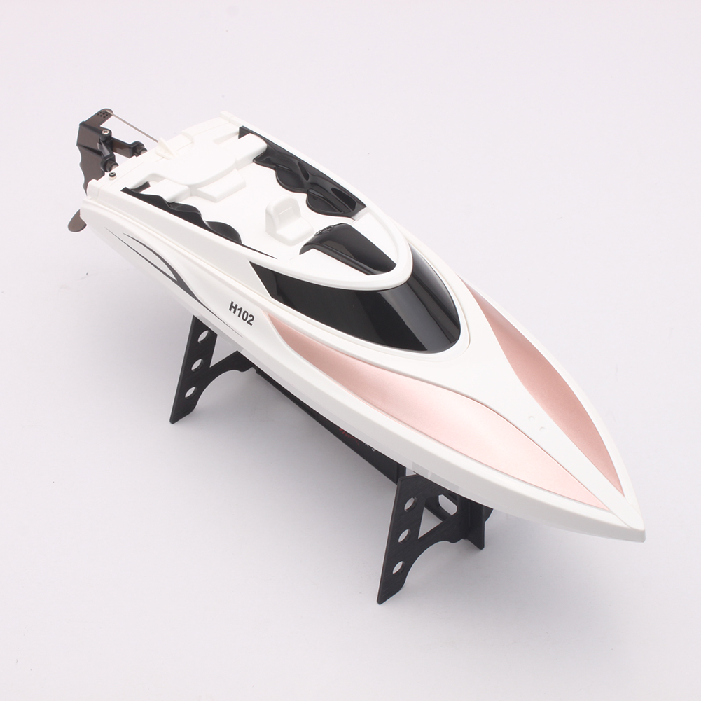 

2.4G RC Boat 4CH 26KM/H High Speed Rowing 180 Degree Flipping Cooling device Remote control distance 150m Toy ship model, Pink