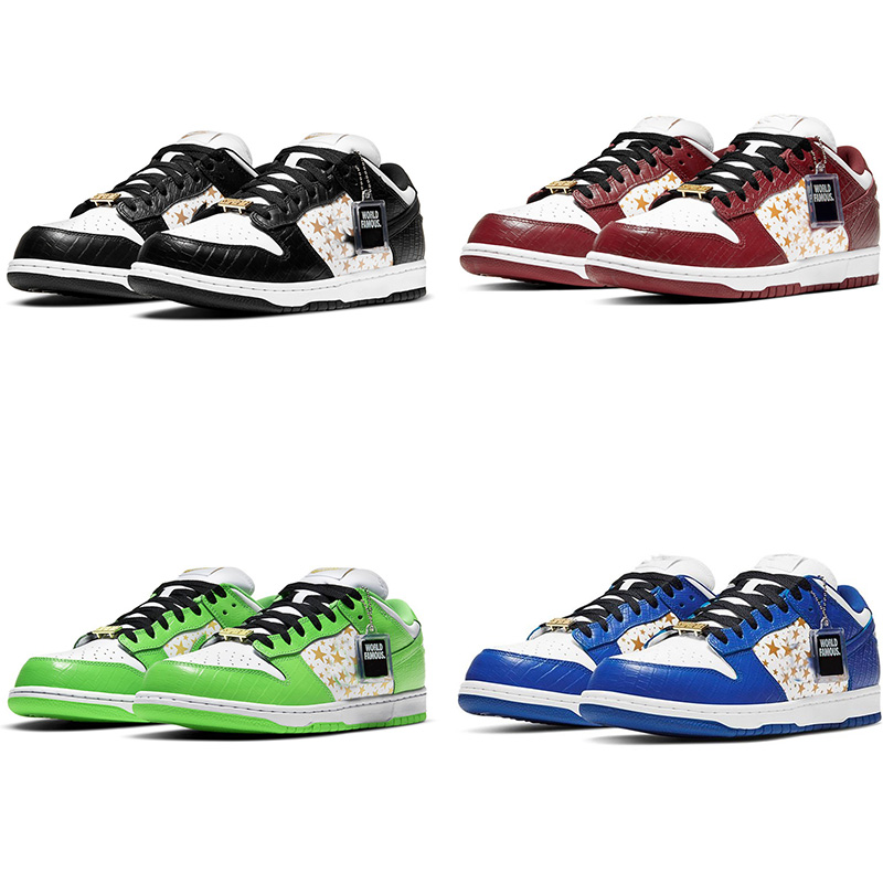 

Supre Star SB Low Running Shoes Hyper Blue Mean Green Men Skateboard Shoes Barkroot Brown White Black Women Sports Sneakers Size 36-45