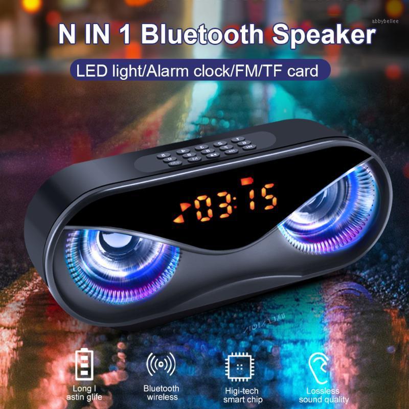 

2020 Portable Lightweight Speaker Bluetooth LED Flash Wireless Loudspeaker 6D Surround Sound Stereo Speaker Support TF Card AUX1