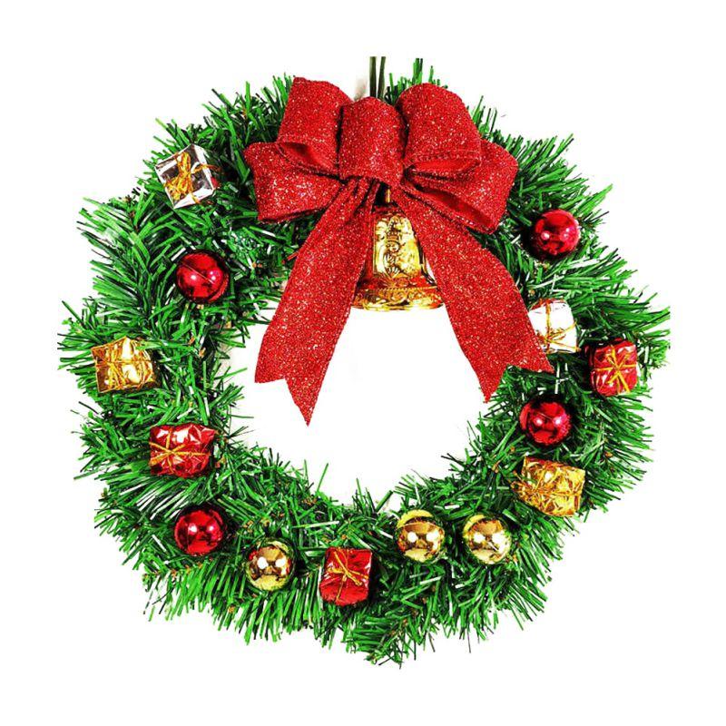 

Christmas Wreaths Garlands For Front Door Hanger Outdoor Hanging Garland Holiday Home Decorations Navidad Decor 2021 HOT