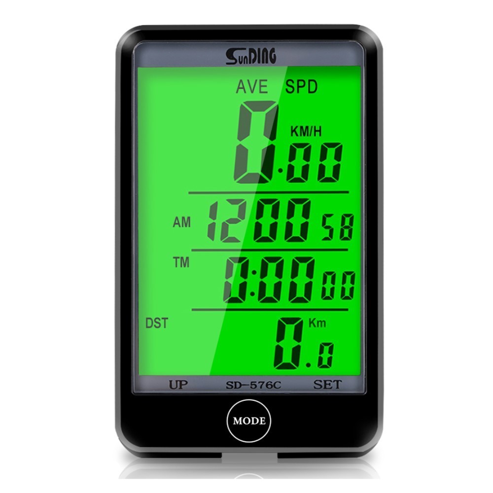 

Sunding Bicycle Computer Wireless Stopwatch Bike Speedometer Cycling Odometer Stopwatch LCD Backlight Accessories 576 C A Wired 201120