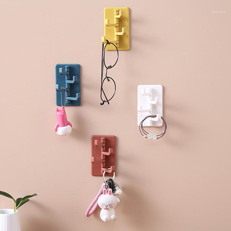 

Kitchen ABS Self-adhesive Hook Waterproof Wall Mount Bathroom Home Supply Rotary Hook Hanger For Kitchen Bashroom1