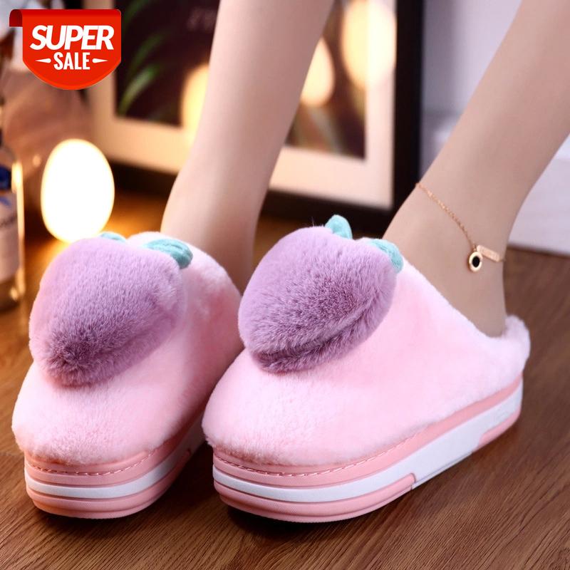 

New Style Furry Slippers Kids Girls Slides High-heeled Thick-soled Cute Indoor Home Slippers Winter Warm Fashion Outer Wear #Ii8J, Beige