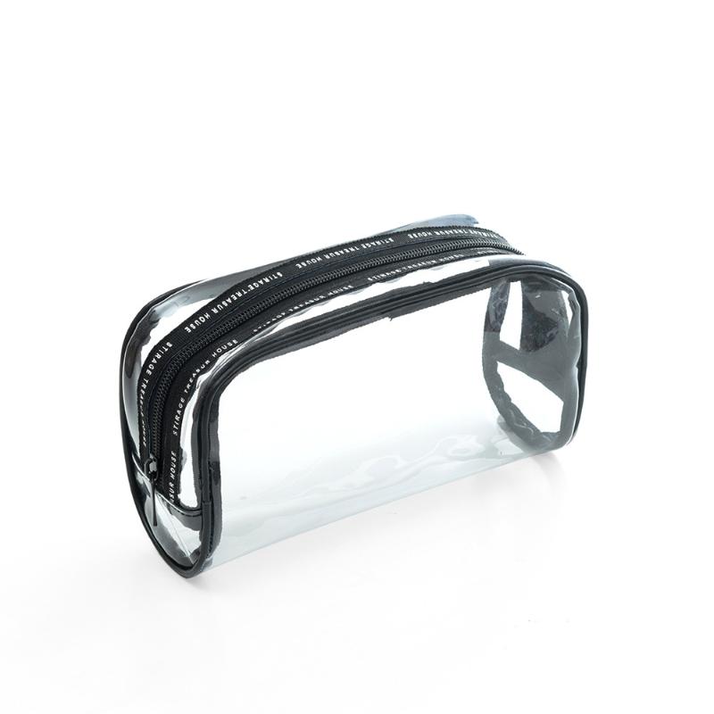 

Wash Pouch Multi Use Travel Organizer Transparent PVC Bathroom Supplies Fashion Gift Toiletry Cosmetic Bag Zipper Storage Case, Semicircle