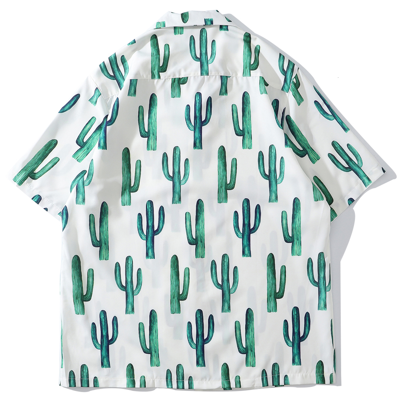 

2021 New Aelfric Eden Hip Hop Cactus Print Shirt Men Summer Harajuku Oversize Loose Short Sleeve Hawaii Shirts Tops Streetwear Black Petj