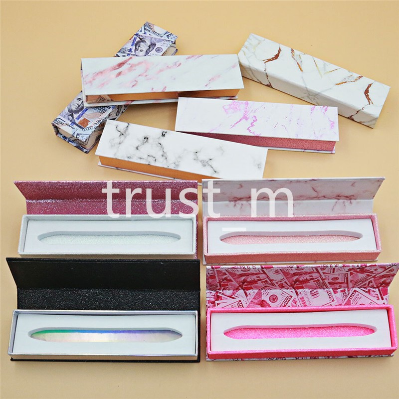 

New Design Adhesive Eyeliner Box Self-Adhesive Eyelash Eyeliners Packaging Box Marble Money Packing Box Gifts Boxes