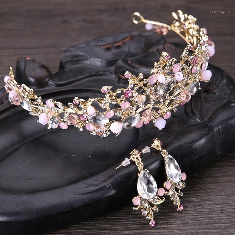 

Elegant Baroque Rhinestone Pearl Crystal Plant Tiaras Women Girl Bride Wedding Hairband Fashion Luxury Headwear Hair Accessories Clips & Bar, Golden;silver