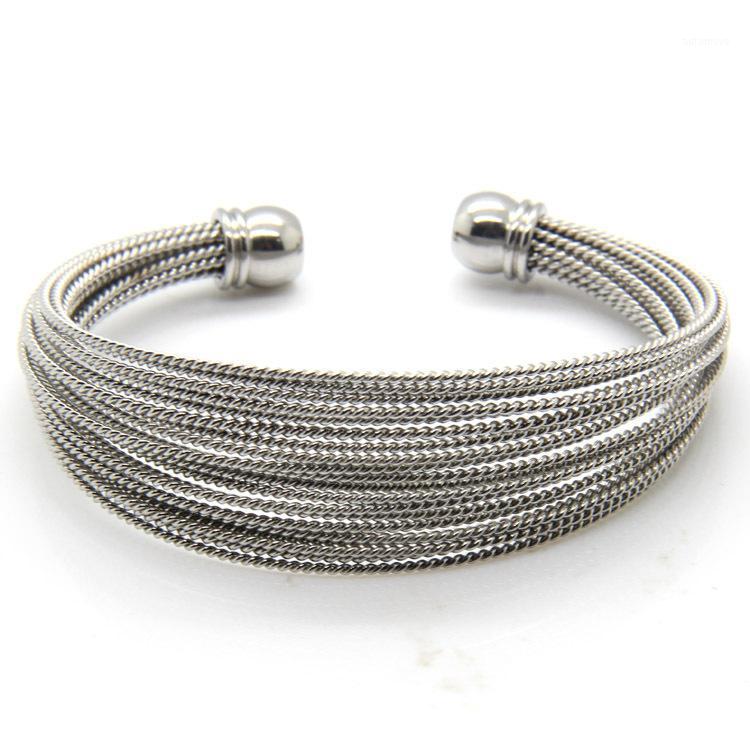 

Fashion Multilayer Cable Bracelet Twisted Stainless Steel Color Rose Gold Cable Wires Bracelets Bangles Jewelry For Women1