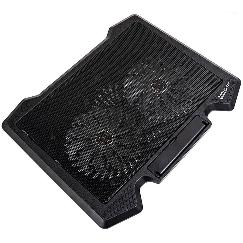 

Laptop Cooler 2 USB Ports and Two Cooling Fan LED Laptop Cooling Pad Notebook Stand for 12-17 Inch for Black1