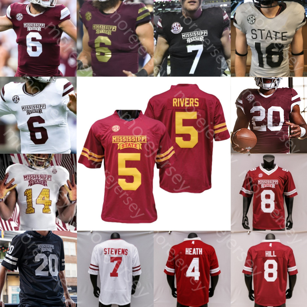

Custom Mississippi State Bulldogs MSU Football Jersey NCAA College Thomas Guidry Rivers Pickering Willie Gay Dantzler Marks Shavers Williams, Red ii