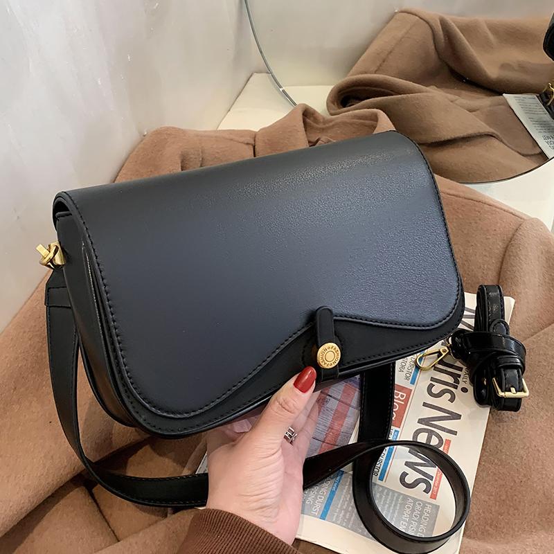 

Designer Pu Leather Women Handbags Small Shoulder Bags High Quality Ladies Crossbody Bags for Women Casual Female Messenger Bag, Black