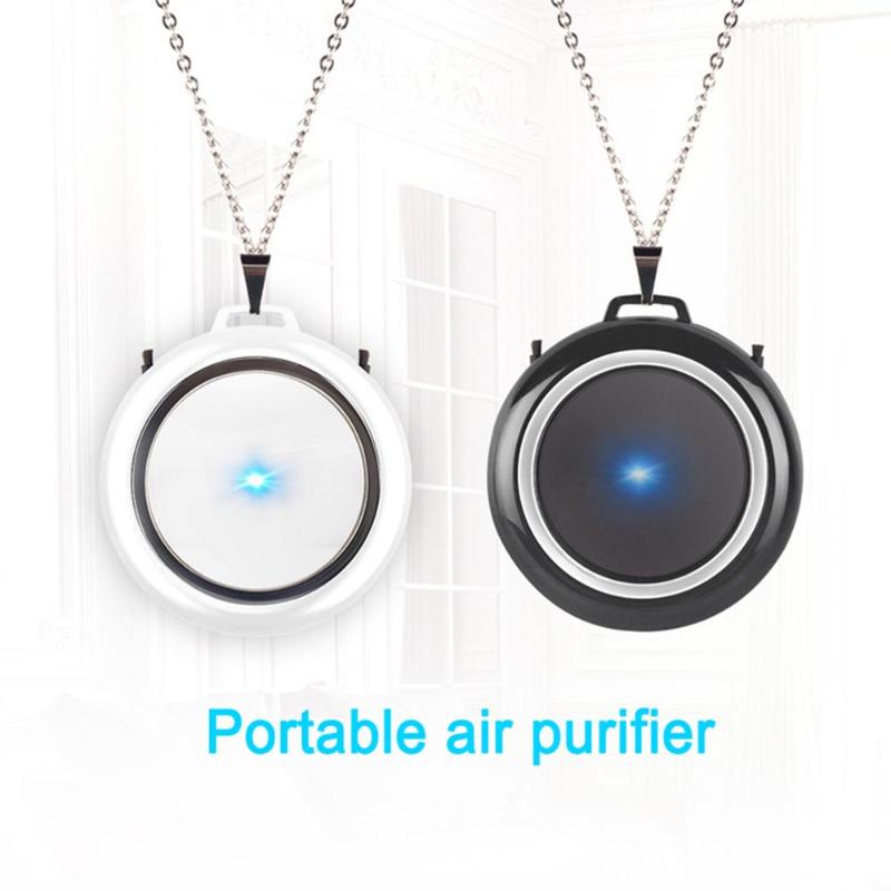 

Portable Wearable Air Purifier, Personal Mini Air Necklace Negative Ion Freshener - No Radiation Low Noise for Adults Kids