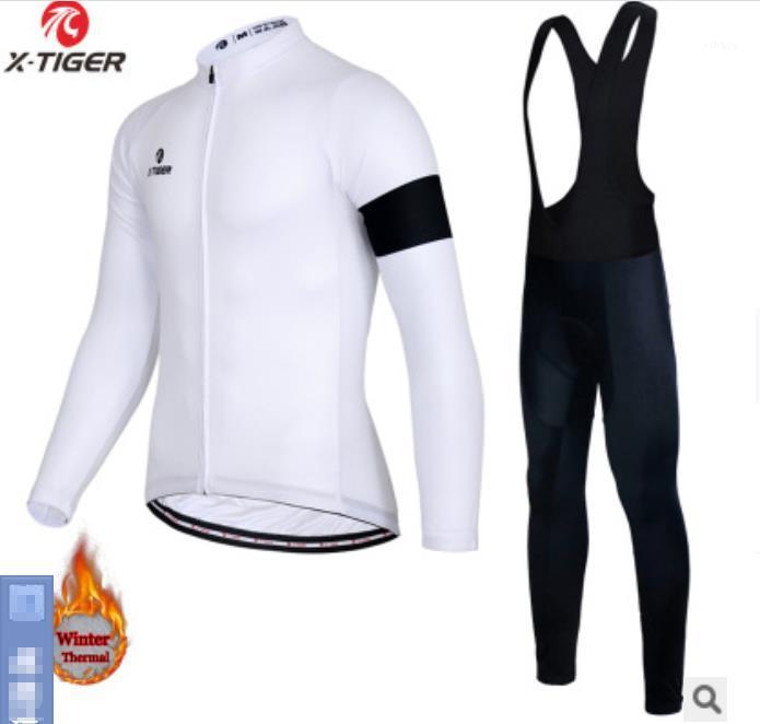 

The new X-tiger fleece jersey suit autumn and winter warmth and fleece suspenders trousers long-sleeved tops for men and women1