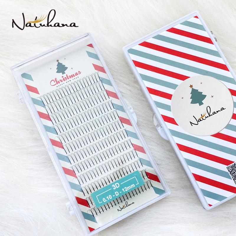 

NATUHANA Christmas 2D-6D False Lashes Premade Russian Volume Fan Individual Faux Mink Pre made Volume Fans Eyelash Extensions