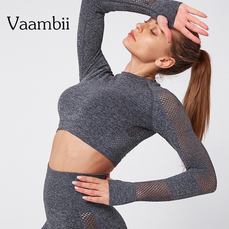 

Seamless Mesh Top Long Sleeve Sport Shirt Women Black Crop Top Fashion Woman Blouses 2021 Sexy Sports T-shirt Gym Women' Sweat, Yellow